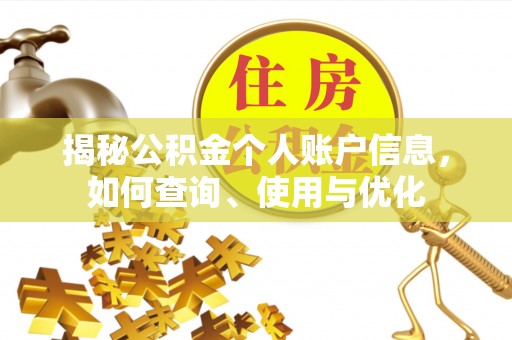 惠来揭秘公积金个人账户信息，如何查询、使用与优化