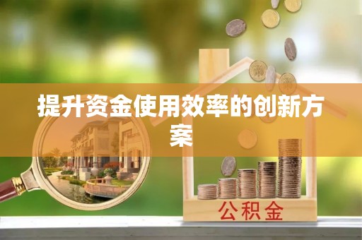 惠来提升资金使用效率的创新方案