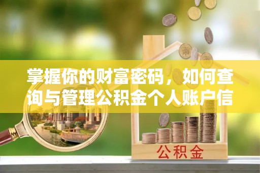 惠来掌握你的财富密码，如何查询与管理公积金个人账户信息