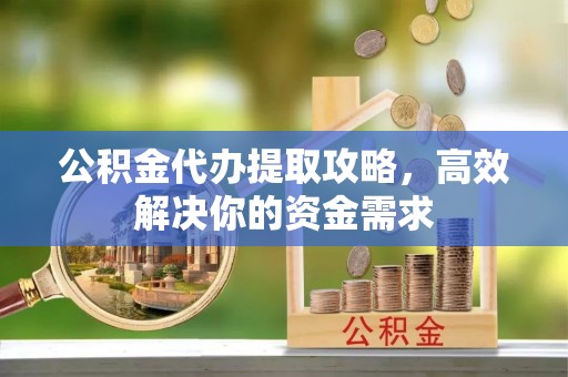 惠来公积金代办提取攻略，高效解决你的资金需求
