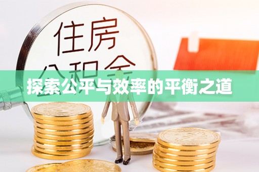 惠来探索公平与效率的平衡之道