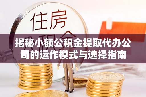惠来揭秘小额公积金提取代办公司的运作模式与选择指南