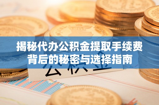 惠来揭秘代办公积金提取手续费背后的秘密与选择指南