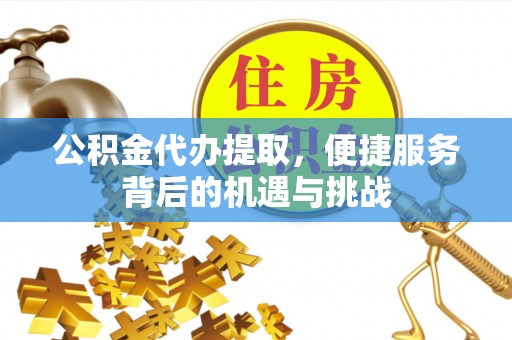 惠来公积金代办提取，便捷服务背后的机遇与挑战