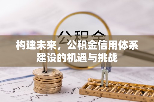 惠来构建未来，公积金信用体系建设的机遇与挑战