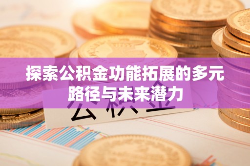 惠来探索公积金功能拓展的多元路径与未来潜力